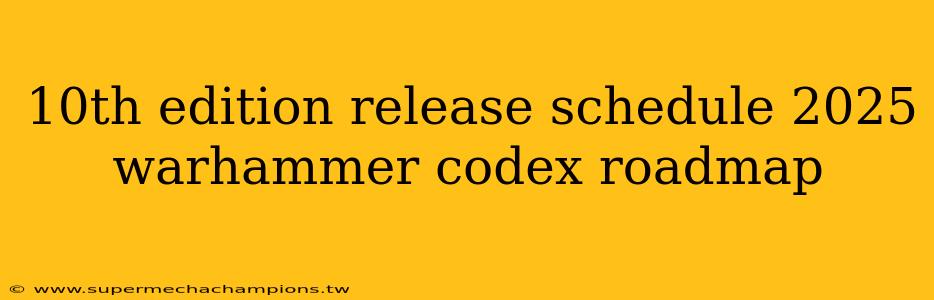 10th edition release schedule 2025 warhammer codex roadmap