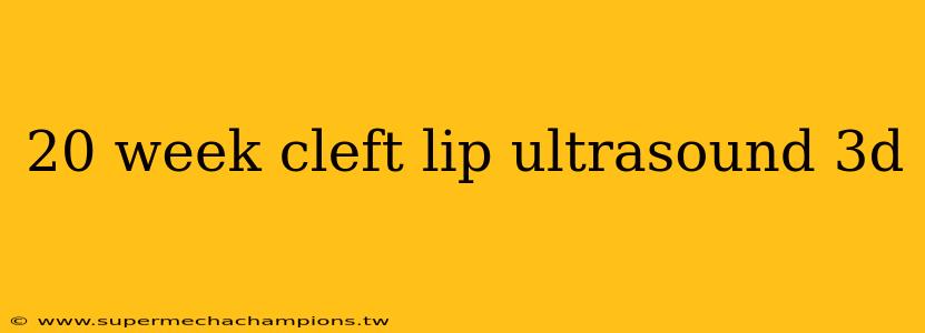 20 week cleft lip ultrasound 3d