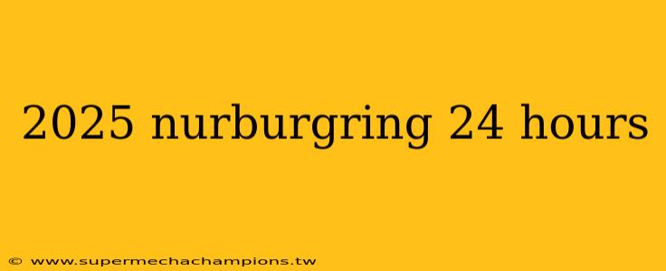 2025 nurburgring 24 hours