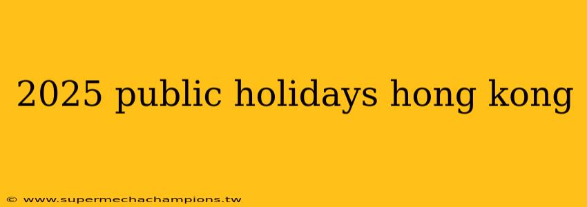 2025 public holidays hong kong