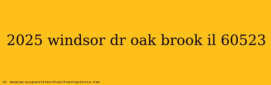2025 windsor dr oak brook il 60523