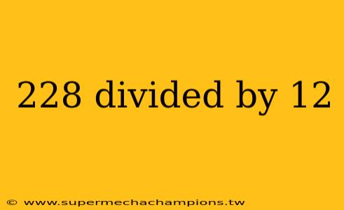 228 divided by 12