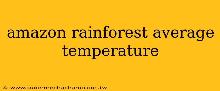 amazon rainforest average temperature