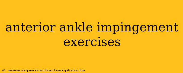 anterior ankle impingement exercises