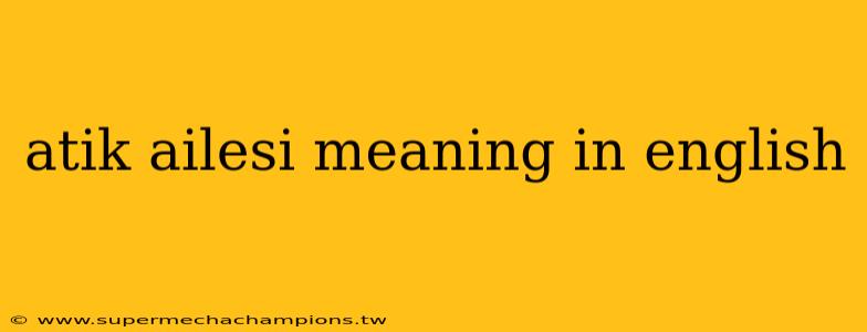 atik ailesi meaning in english