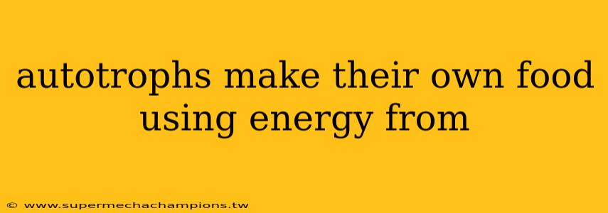 autotrophs make their own food using energy from