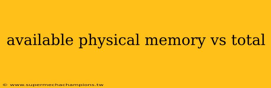 available physical memory vs total