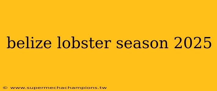 belize lobster season 2025