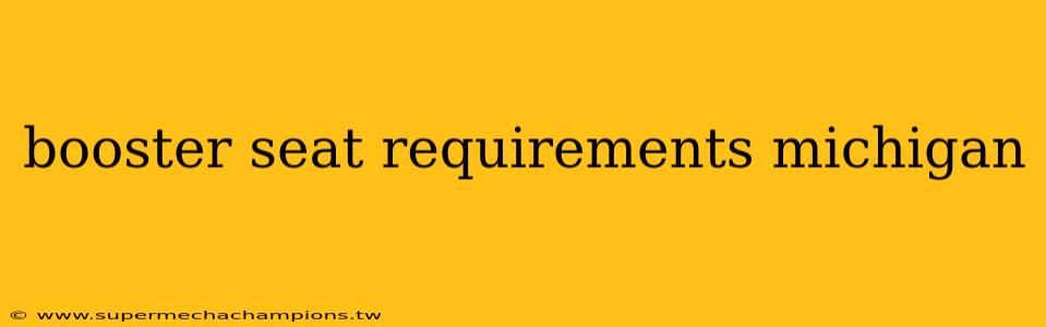booster seat requirements michigan