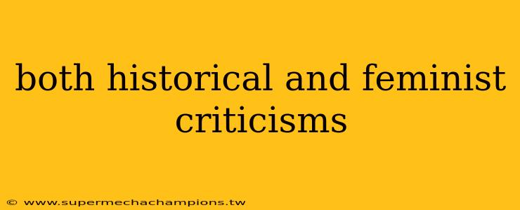 both historical and feminist criticisms