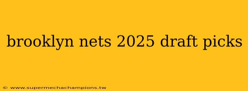 brooklyn nets 2025 draft picks