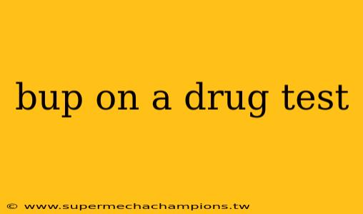 bup on a drug test