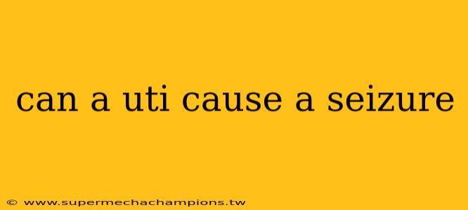 can a uti cause a seizure