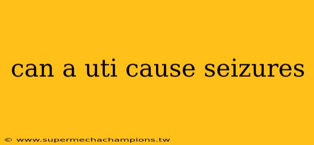 can a uti cause seizures