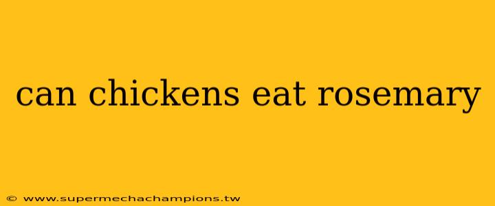 can chickens eat rosemary