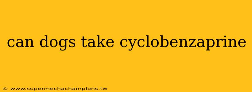 can dogs take cyclobenzaprine