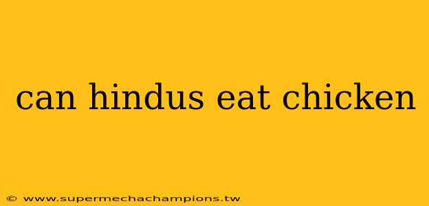 can hindus eat chicken