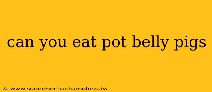can you eat pot belly pigs