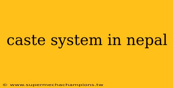 caste system in nepal