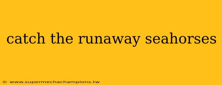 catch the runaway seahorses