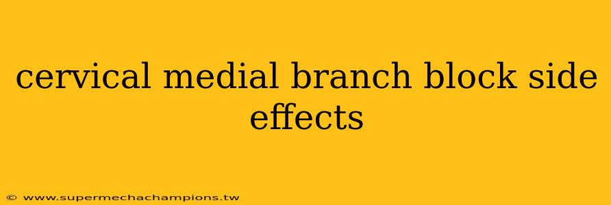cervical medial branch block side effects