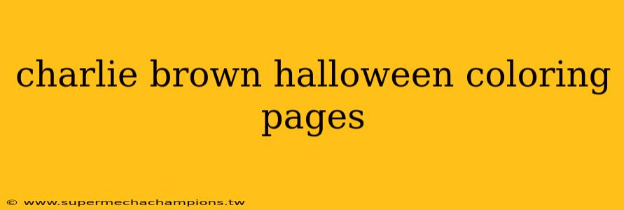 charlie brown halloween coloring pages