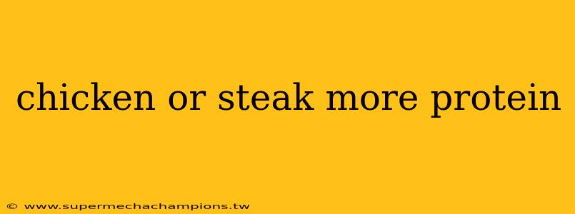 chicken or steak more protein