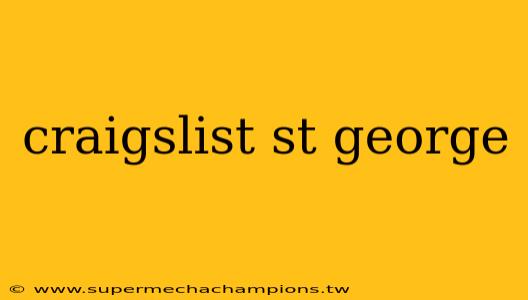 craigslist st george
