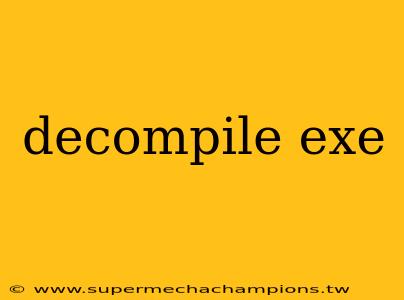 decompile exe
