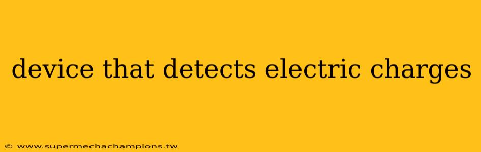 device that detects electric charges