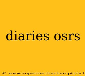 diaries osrs