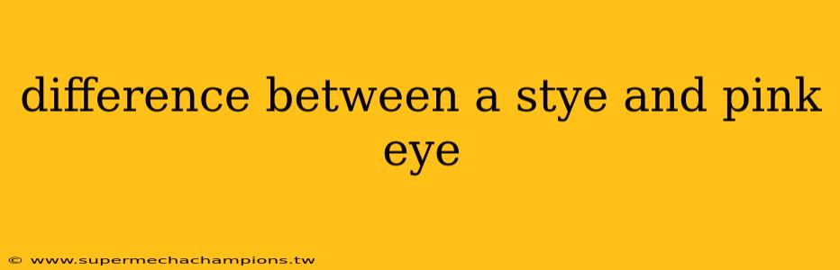 difference between a stye and pink eye