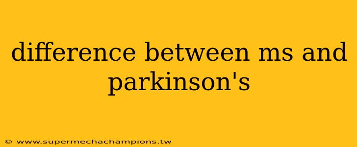 difference between ms and parkinson's