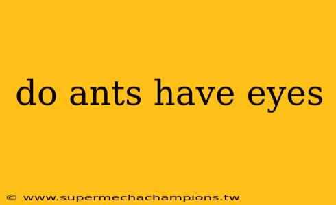 do ants have eyes