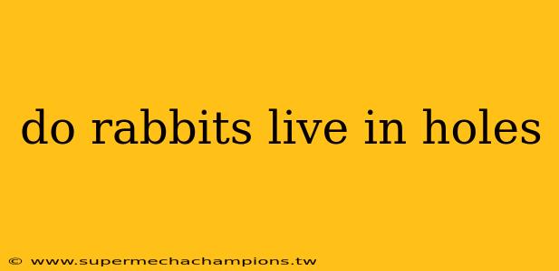 do rabbits live in holes