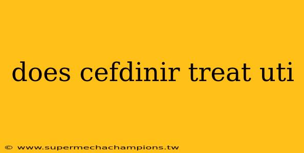 does cefdinir treat uti