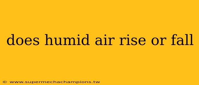 does humid air rise or fall