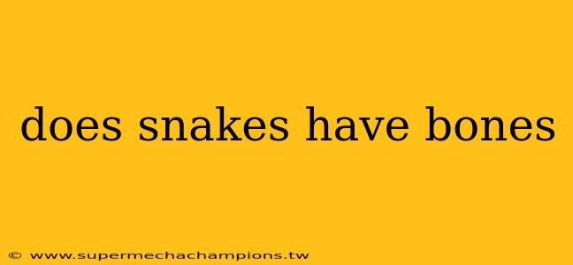 does snakes have bones