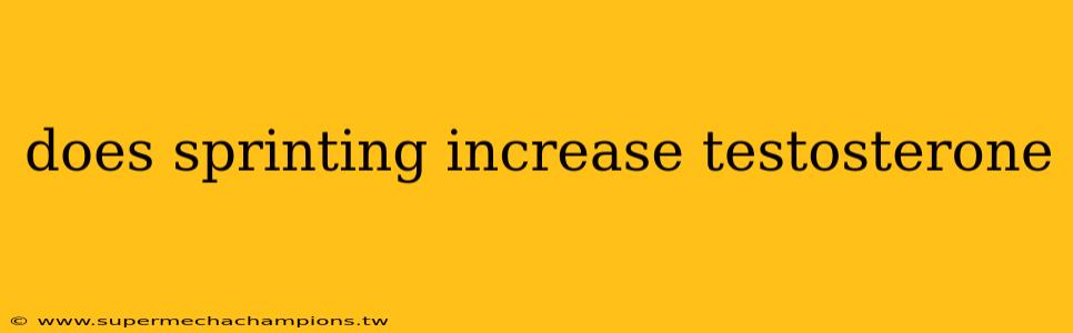 does sprinting increase testosterone