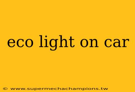 eco light on car