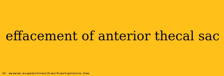 effacement of anterior thecal sac