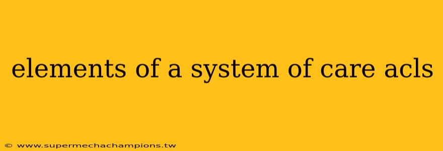 elements of a system of care acls