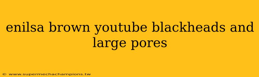 enilsa brown youtube blackheads and large pores