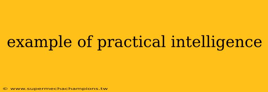 example of practical intelligence