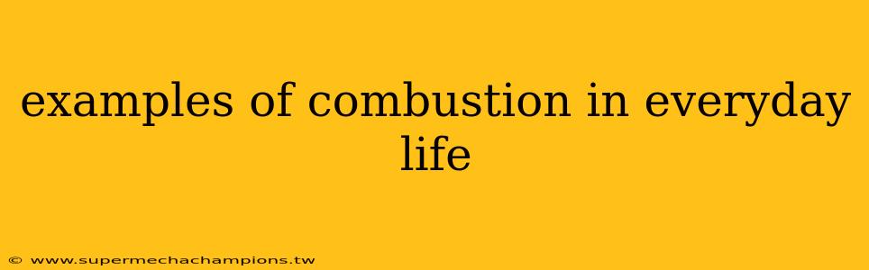 examples of combustion in everyday life
