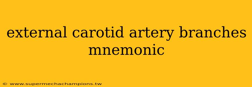 external carotid artery branches mnemonic