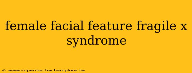 female facial feature fragile x syndrome