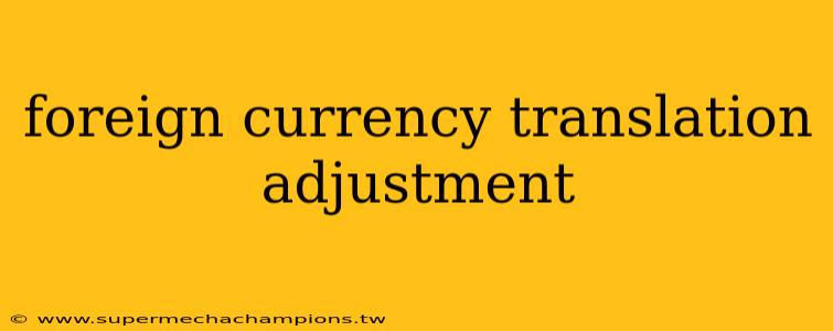 foreign currency translation adjustment