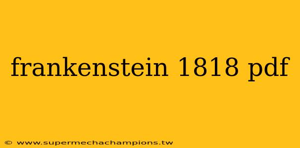 frankenstein 1818 pdf