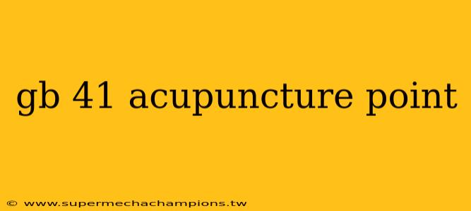 gb 41 acupuncture point